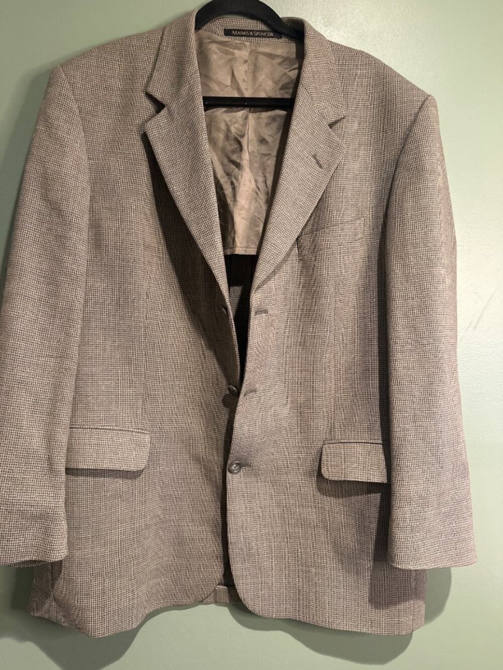 Marks & Spencer 44R Pure New Wool Sport Coat Blazer Classic Business Career